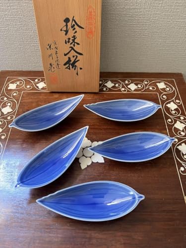 深川製磁　百年庵　珍味皿 未使用】深川製磁 百年庵 笹青磁 4号皿揃 - メルカリ
